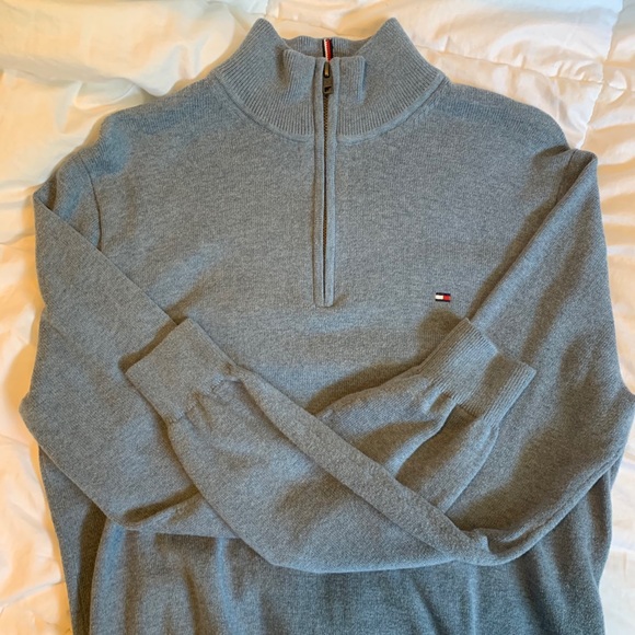 TOMMY HILFIGER jumper with half zip in BLUE - Picture 2 of 3